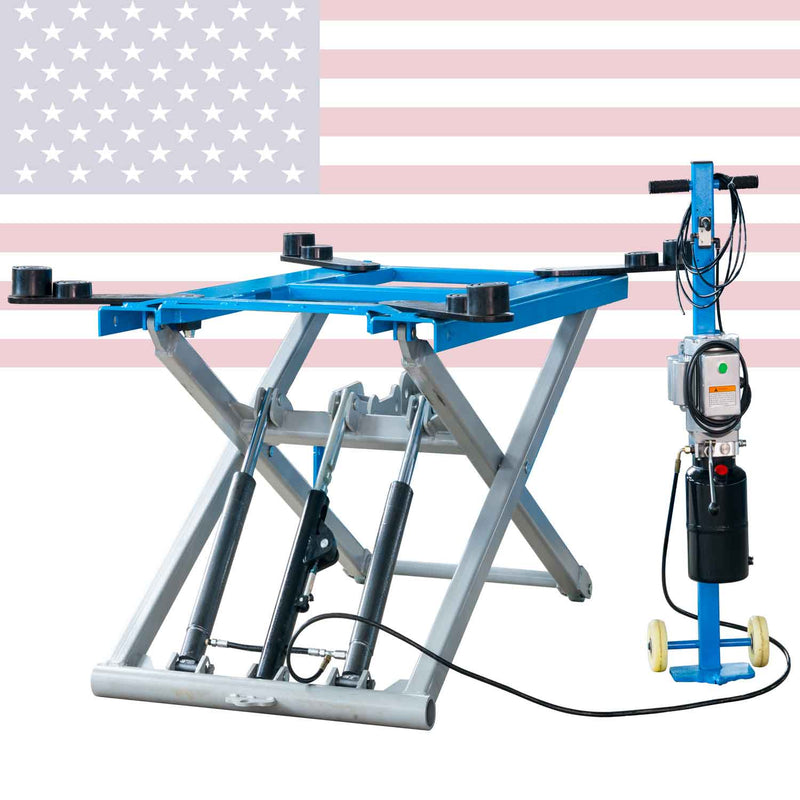 Heavy-Duty 6200 LB Mid Rise Hydraulic Scissor Automotive Lift - Portable and Versatile Tool for Your Garage!