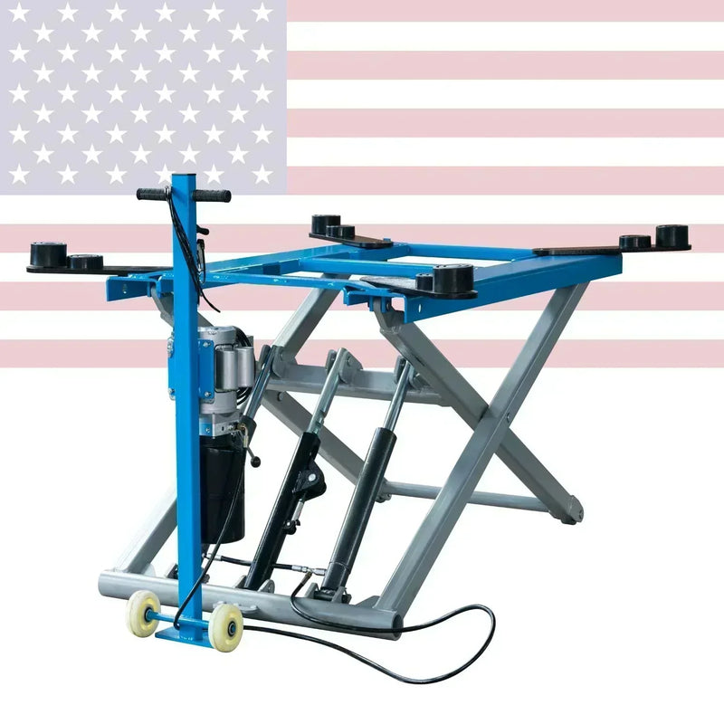 Heavy-Duty 6200 LB Mid Rise Hydraulic Scissor Automotive Lift - Portable and Versatile Tool for Your Garage!