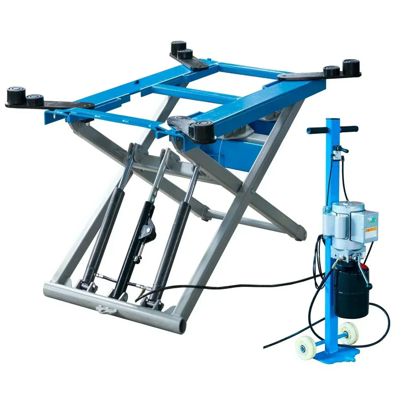 Heavy-Duty 6200 LB Mid Rise Hydraulic Scissor Automotive Lift - Portable and Versatile Tool for Your Garage!