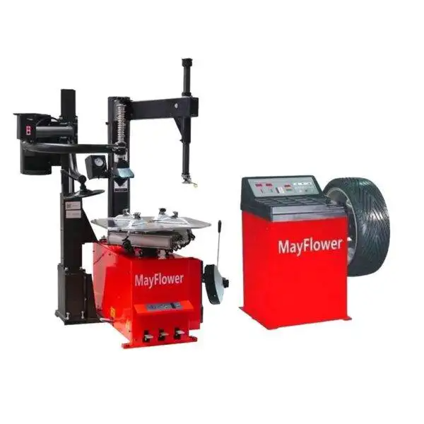 Premium 1.5 HP Tire Changer and Wheel Balancer Combo - Red Edition 980/800