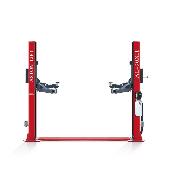 Aston® 9000 lbs. Heavy-Duty Symmetrical 2-Post Lift with Convenient Overhead Single Point Lock Release