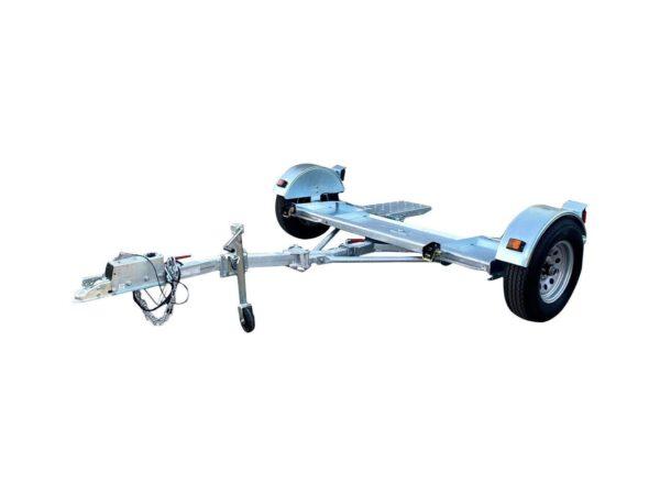 Premium Galvanized Stow & Go Folding Car Tow Dolly with Surge Brake - Heavy-Duty 4900 lb Capacity for RV Trailers