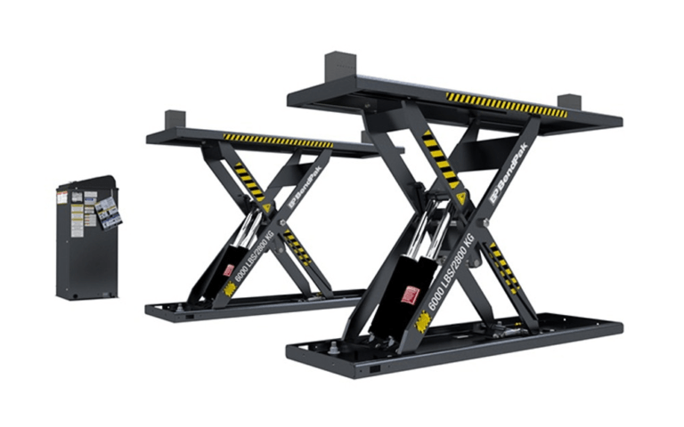 Heavy-Duty MDS-6LPF Mid-Rise Scissor Lift - 6,000 lb. Capacity with Flush Mount & Open Center Design