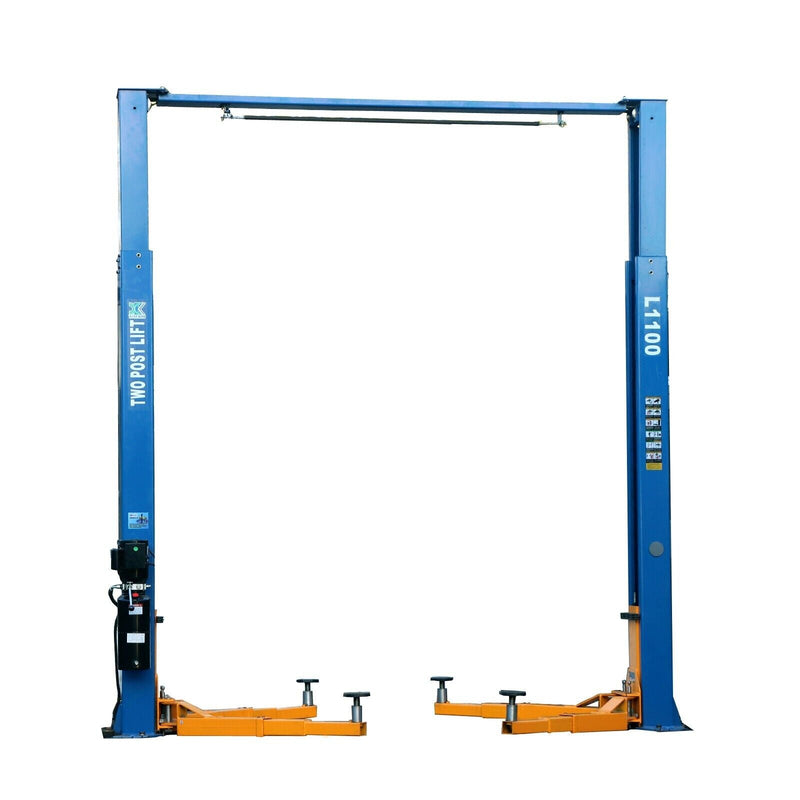 Elevate Your Ride: 10,000 lbs Capacity 2-Post Car Lift L1100 - Overhead Clear Floor Design for Auto and Truck Hoisting