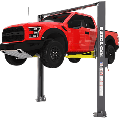 Elevate Your Garage with the XPR-10AXLS 10,000 lb. Capacity Asymmetric Clearfloor 2-Post Lift - Extra Tall Design!