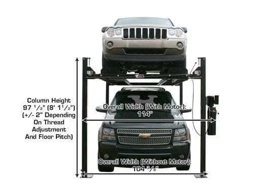 Atlas Garage PRO8000 EXT Extra Tall 4-Post Vehicle Lift - Elevate Your Garage Experience!