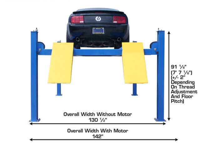 Atlas 414A Heavy-Duty 14,000 lb 4-Post Car Alignment Lift