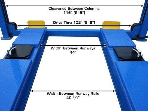 Atlas 414A Heavy-Duty 14,000 lb 4-Post Car Alignment Lift