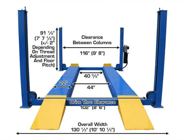 Atlas 414A Heavy-Duty 14,000 lb 4-Post Car Alignment Lift