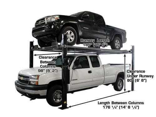 Elevate Your Space: Atlas Garage PRO 8000 EXT-L Extra Tall & Long 4-Post Lift for Ultimate Convenience