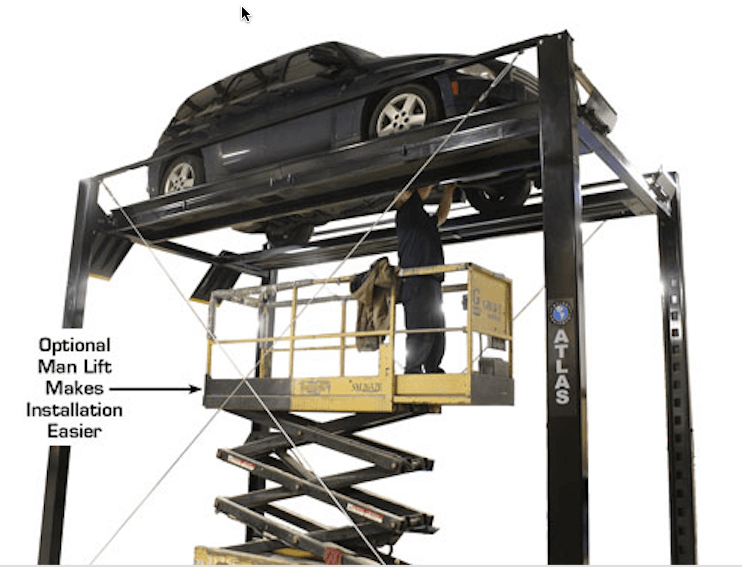 Atlas Garage PRO7000ST - 7,000 lbs Heavy-Duty Super Tall 4-Post Car Lift