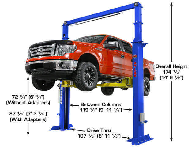 Atlas Platinum PVL15 ALI Certified 15,000 lbs Superior Heavy-Duty 2 Post Overhead Lift