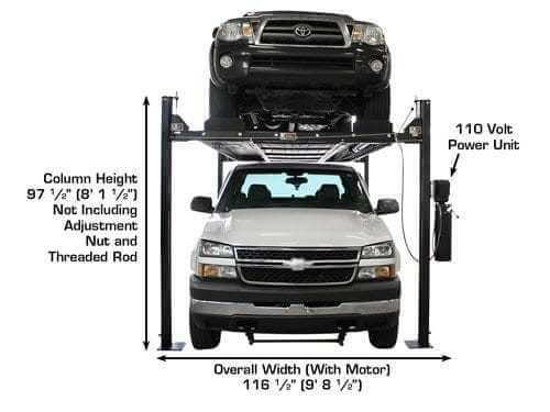 Elevate Your Space: Atlas Garage PRO 8000 EXT-L Extra Tall & Long 4-Post Lift for Ultimate Convenience