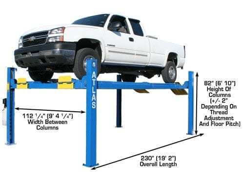 Atlas 412A Heavy-Duty 12,000 lbs 4-Post Alignment Lift for Precision Vehicle Maintenance