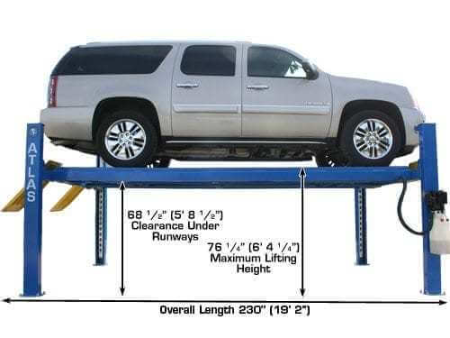 Atlas 412A Heavy-Duty 12,000 lbs 4-Post Alignment Lift for Precision Vehicle Maintenance