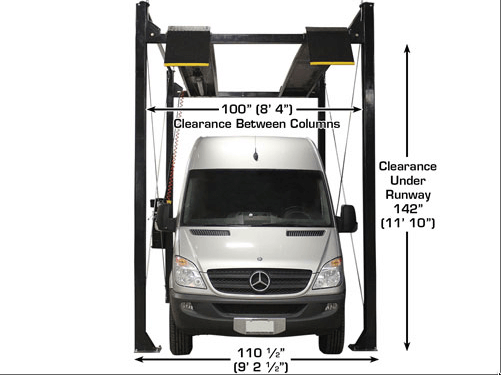 Atlas Garage PRO7000ST - 7,000 lbs Heavy-Duty Super Tall 4-Post Car Lift