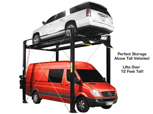 Atlas Garage PRO7000ST - 7,000 lbs Heavy-Duty Super Tall 4-Post Car Lift