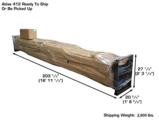 Heavy-Duty Atlas 412 12,000 lbs Commercial 4-Post Auto Lift - Model ATEATTD-412