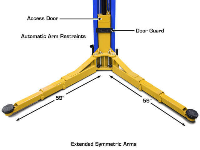 Atlas Platinum ALI Certified 12,000 lb 2-Post Overhead Vehicle Lift – Maximum Strength and Durability!