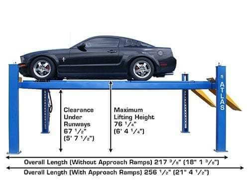 Atlas PK-414A 14,000 lbs Heavy-Duty 4-Post Alignment Lift for Precision Upgrades