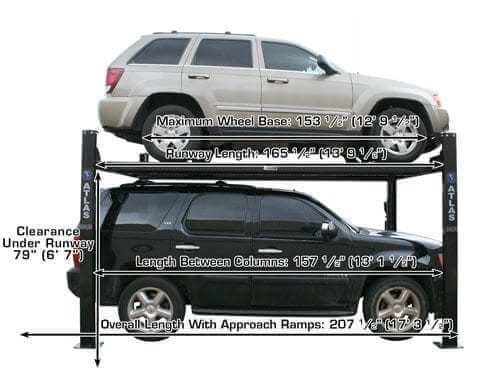 Atlas Garage PRO8000 EXT Extra Tall 4-Post Vehicle Lift - Elevate Your Garage Experience!