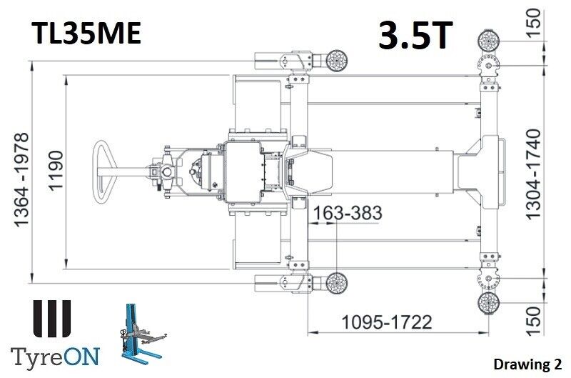 Ascenseur postal mobile TL35ME - Élégant et pratique, capacité de 3,5T, idéal pour un usage portable avec un stop à 35 cm!