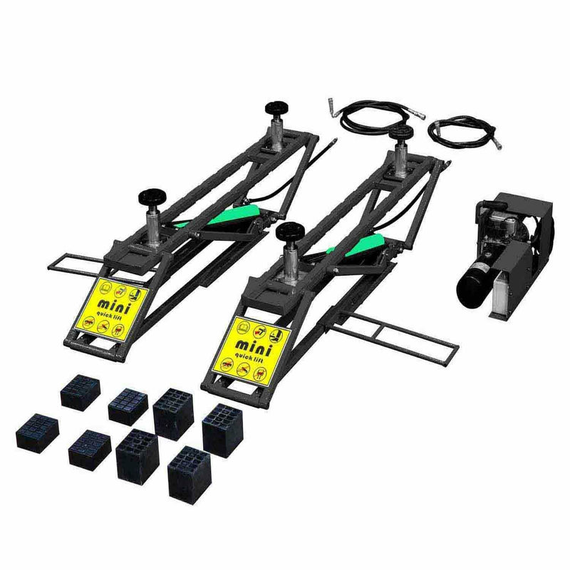 Compact Portable Car Lift with 6200 lb Capacity - 110V Mini Scissor Design