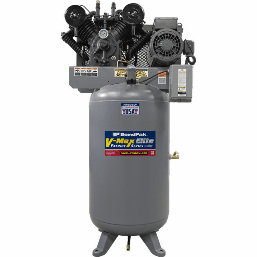 Experience Powerful Performance with the V-Max Patriot Air Compressor - 7.5 HP, 3 Phase, 80-Gallon Vertical Tank - Proudly Made in the USA!